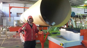澳大利亚客户要求的1.2米内径纸管成功完成